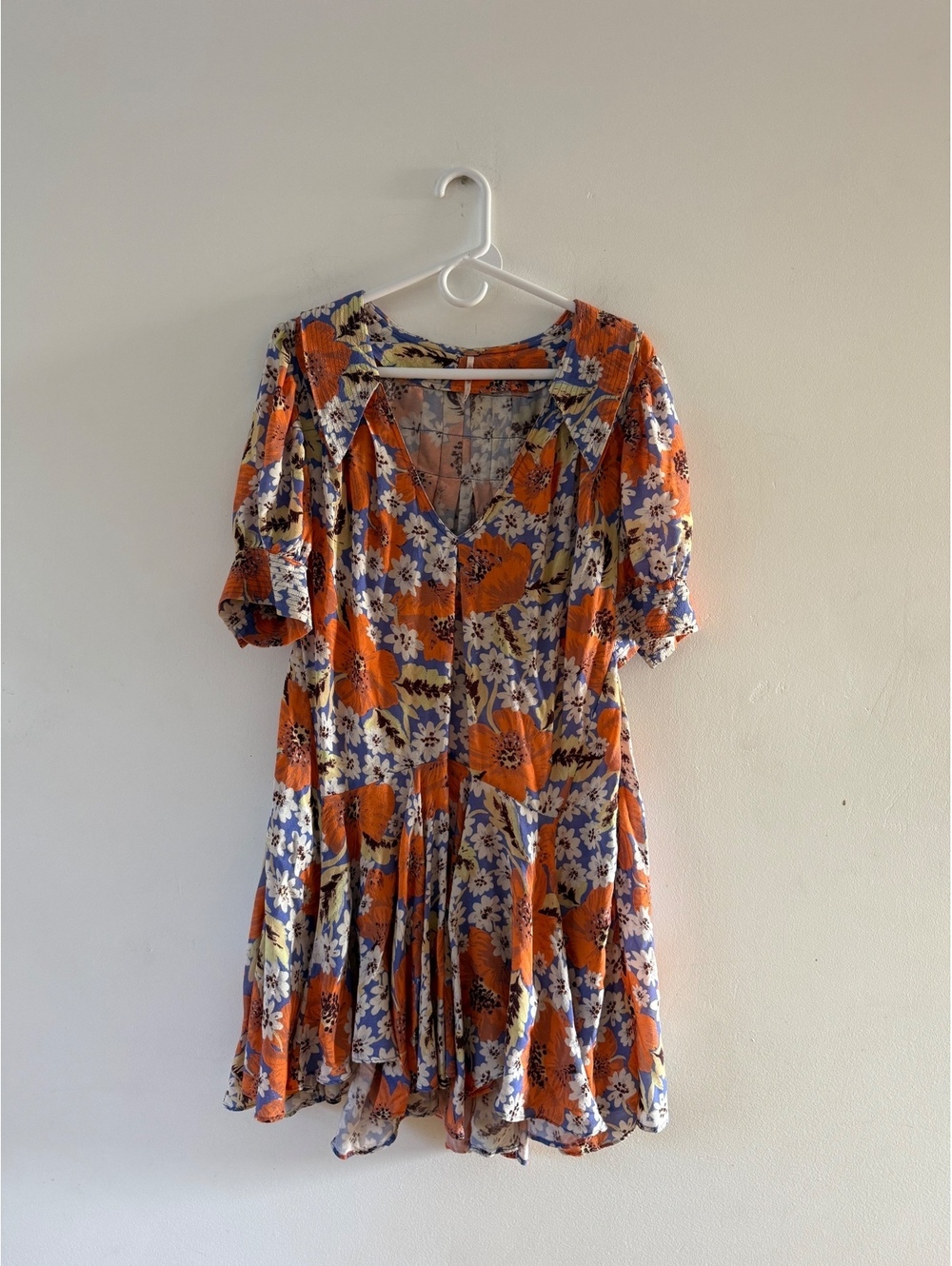 Free people sugar crush mini dress Floral print V-neck